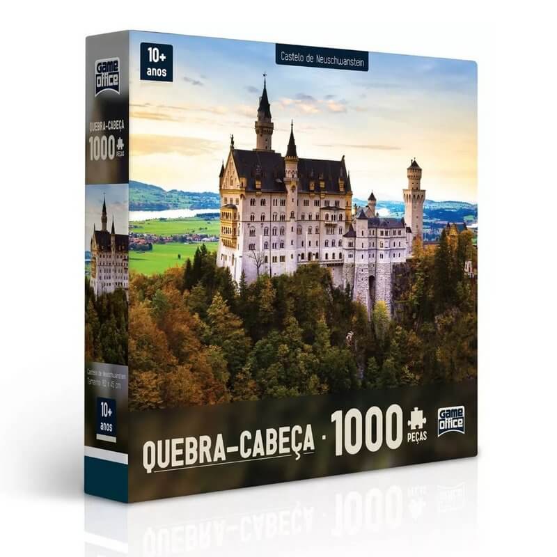 Quebra-cabeça 1000 peças paisagem castelo jogo de  – Grandado