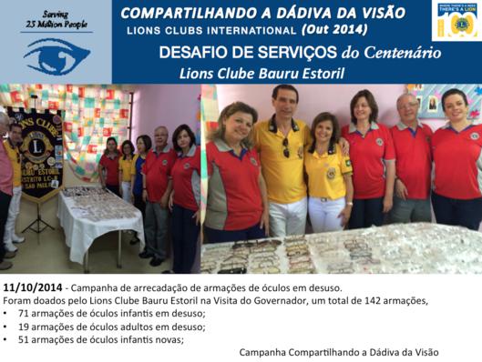 COMPARTILHANDO A DÁDIVA DA VISÃO DESAFIO CENTENÁRIO LIONS ESTORIL_529x398