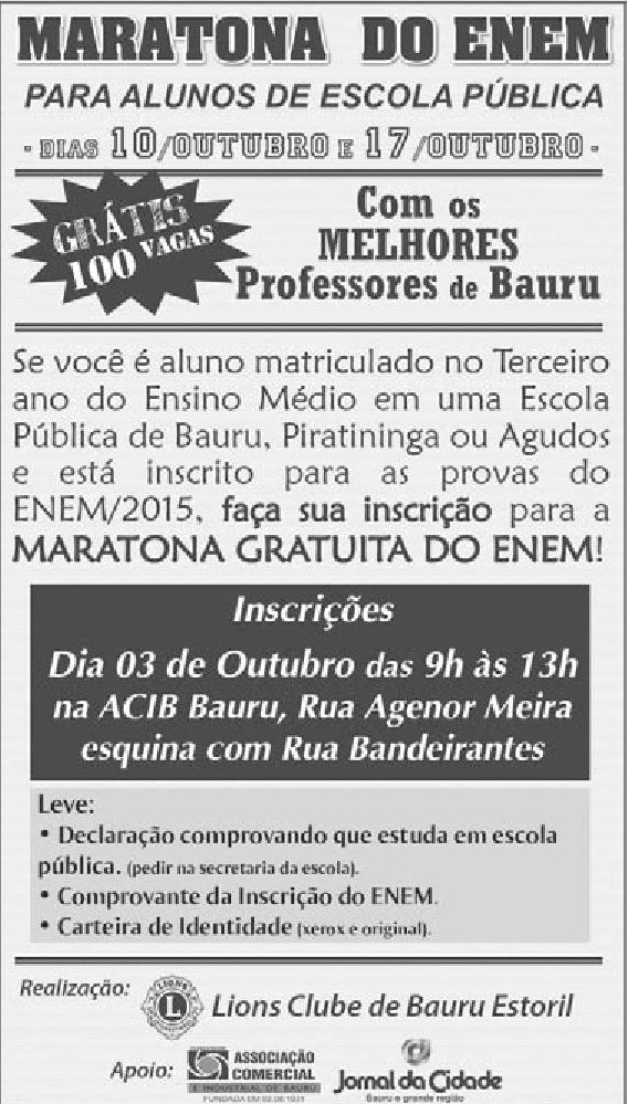 Divulgação Maratona do Enem