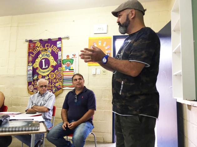 Secretário da Educação Osvaldo José e Diretor da Escola Eurico, Ricardo Mendes prestigiando a palestra de PauloSilas
