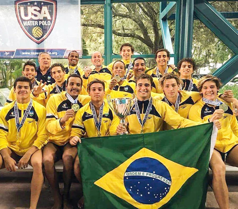 Com dois atletas da ABDA, Seleo Brasileira  campe do Pan-Americano sub-19 de Polo Aqutico