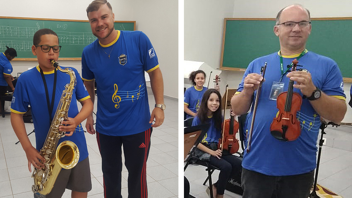 ABDA Filarmnica agrega instrumentos recebidos de doaes