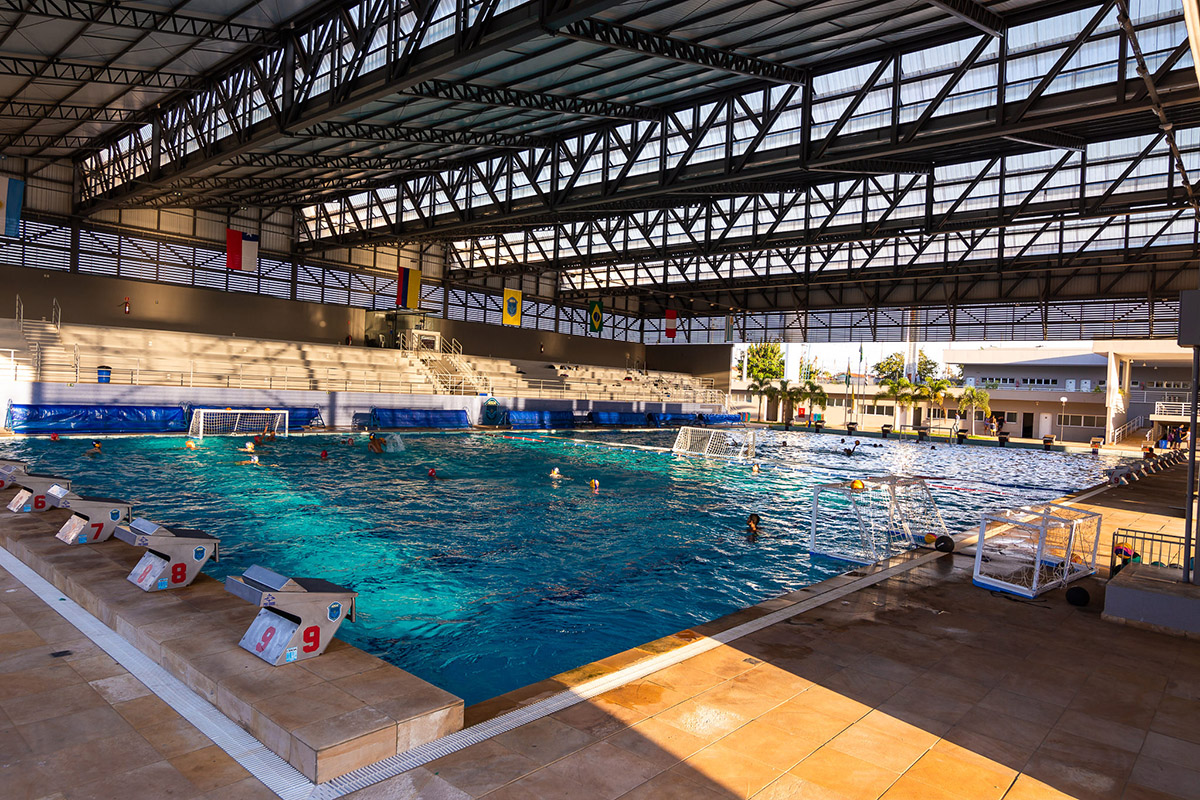 Seleo brasileira de polo aqutico treina na Arena ABDA em agosto