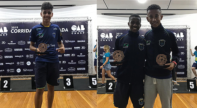 No masculino, nos 4km, Samuel Vinicius campeo e, nos 7km, dobradinha ABDA com Marcos Felipe e Lucas Borges