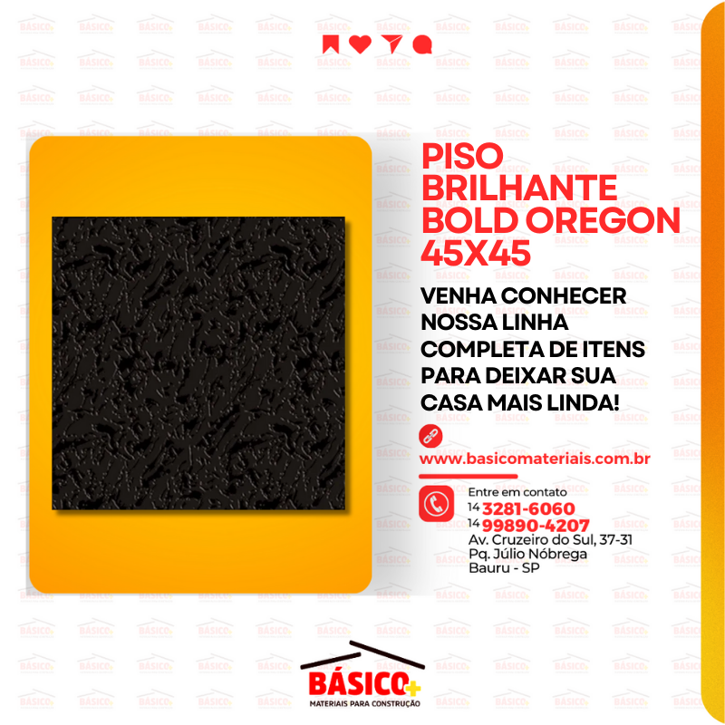 PISO BRILHANTE BOLD OREGON 45X45