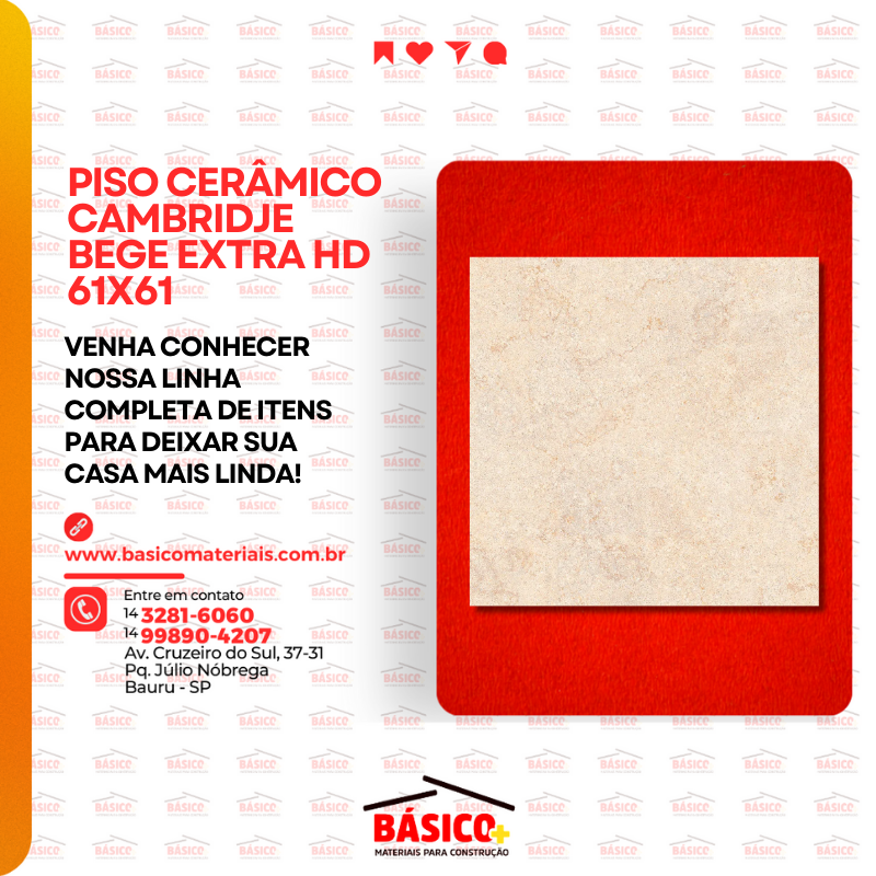 PISO CERMICO CAMBRIODJE BEGE EXTRA HD 61X61