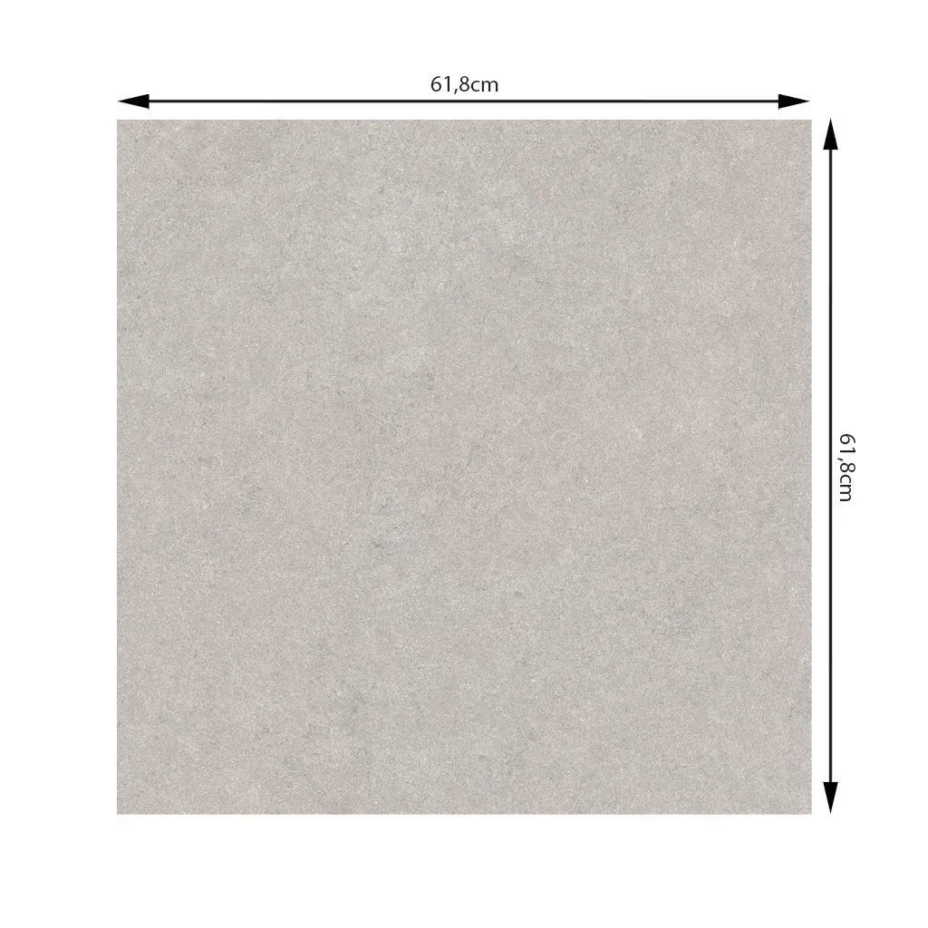 PORCELANATO 61,8X61,8 GRIGIO 61113 BASE BRANCA EMBRAMACO  MT�