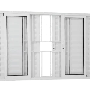 VENEZIANA  6 FOLHAS BRANCA ALUMINIO C/ GRADE   150X100 (ALUAN)