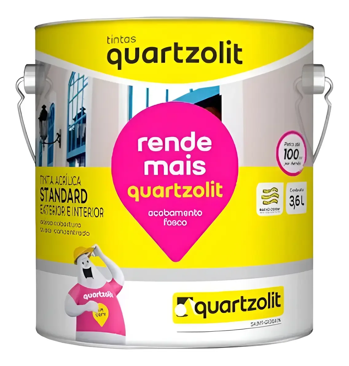 TINTA RENDE MAIS  EXTERNA (QUARTIZOLIT)  3,6 LITROS