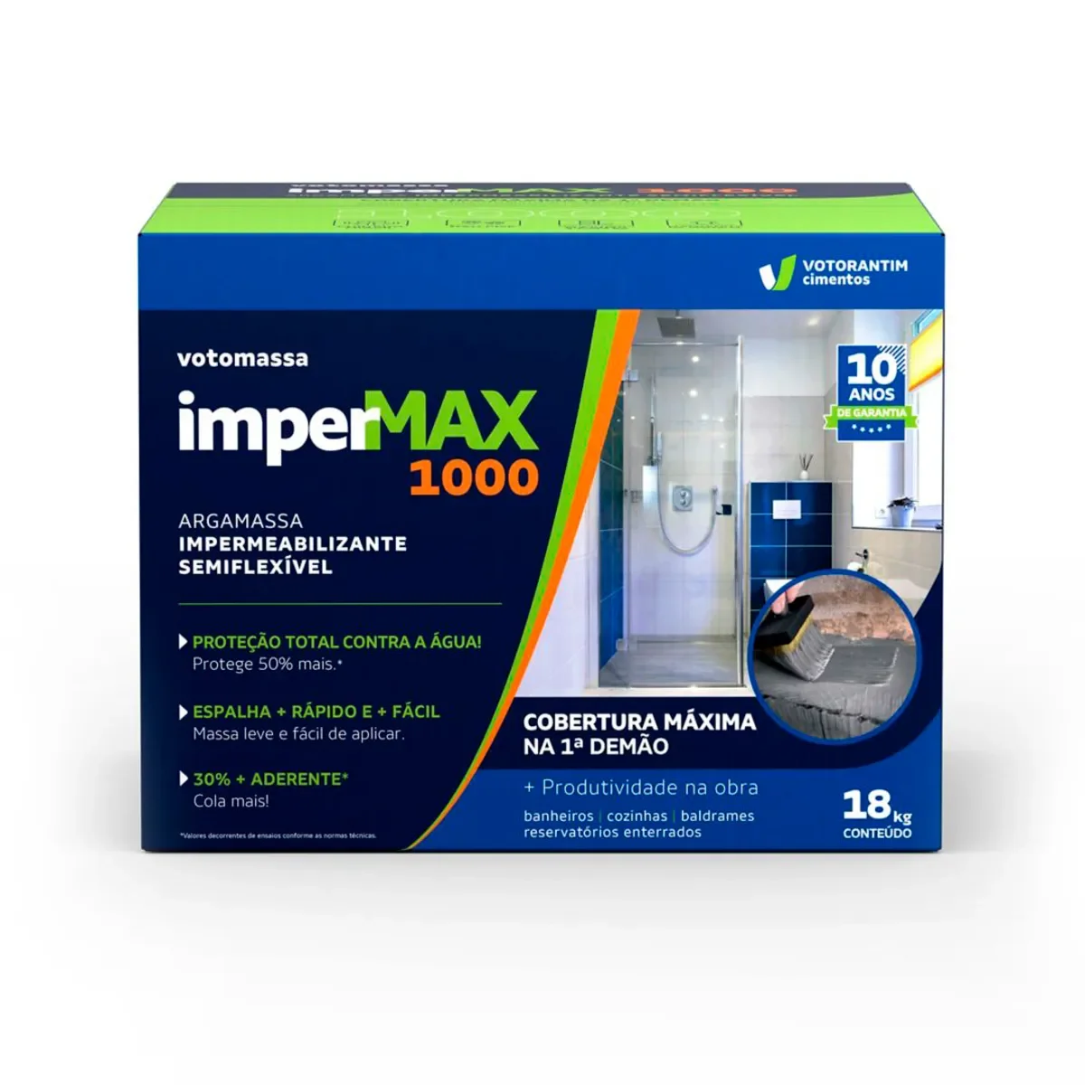 IMPERMAX  ARGAMASSA POLIMERICA SEMI FLEXIVEL IMPERMEABILIZANTE BICOMPONETE (VOTORAM)