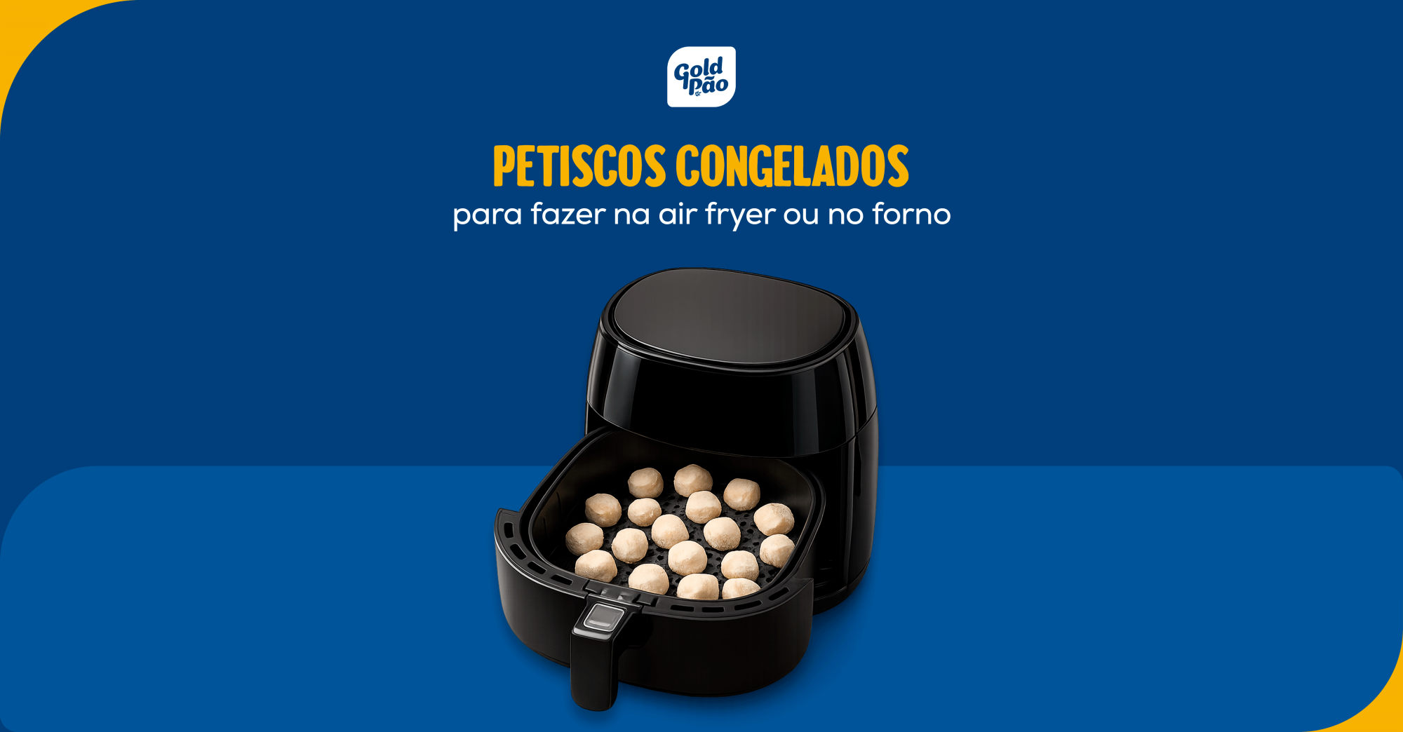 Petiscos congelados para fazer na air fryer ou no forno
