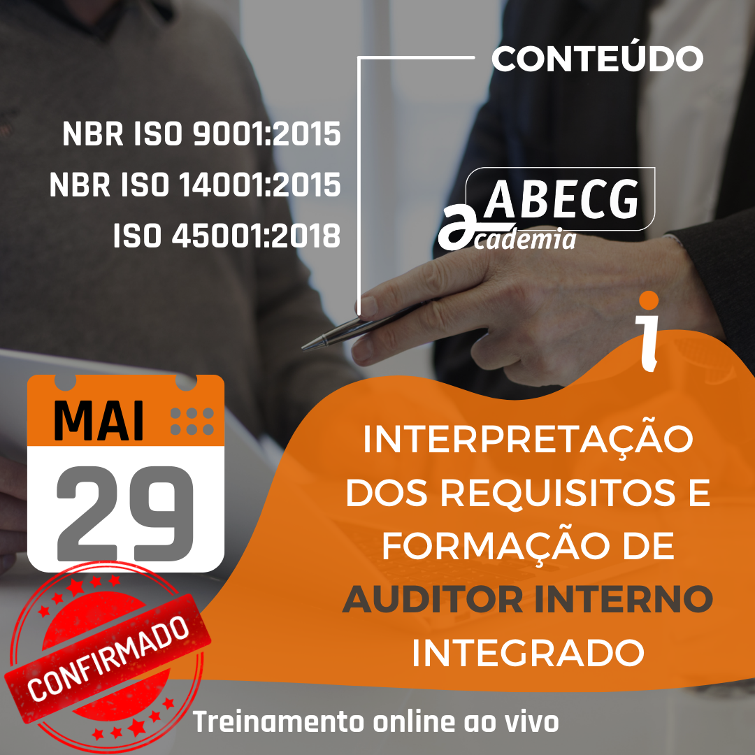 Formao de Auditor Lder em Sistema de Gesto Integrado NBR ISO 9001:2015 NBR ISO 14001:2015 ISO 45001:2018