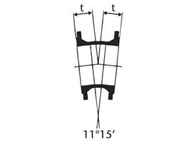 Desenho tcnico Curva de 11 com Flanges