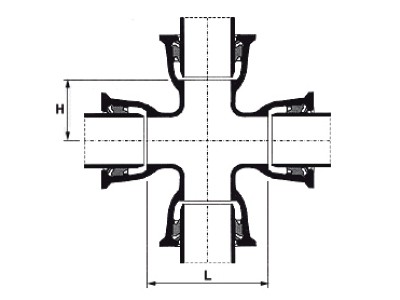 Desenho tcnico Cruzeta com Bolsas JTI