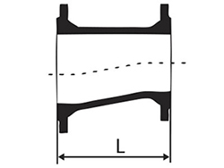 Desenho tcnico Reduo com Flanges Excntrica