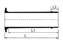 Desenho tcnico Extremidade Flange e Ponta JTE